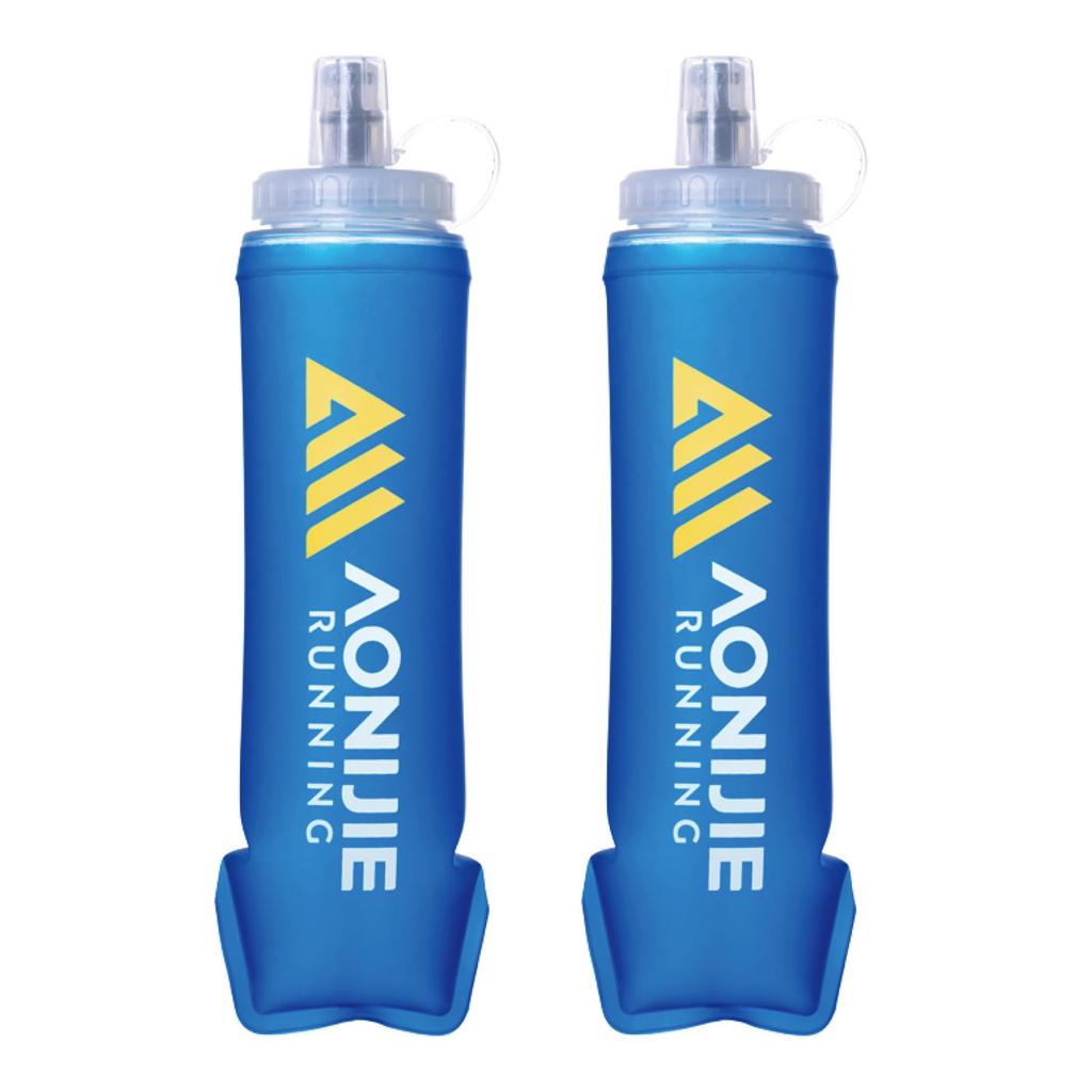 TRIWONDER Running Soft Foldable Water Bottle for and Trail Running Wide Mouth Flask, Marathons, Cycling, Mountaineering, (01 #500ml - 2-Pack)
