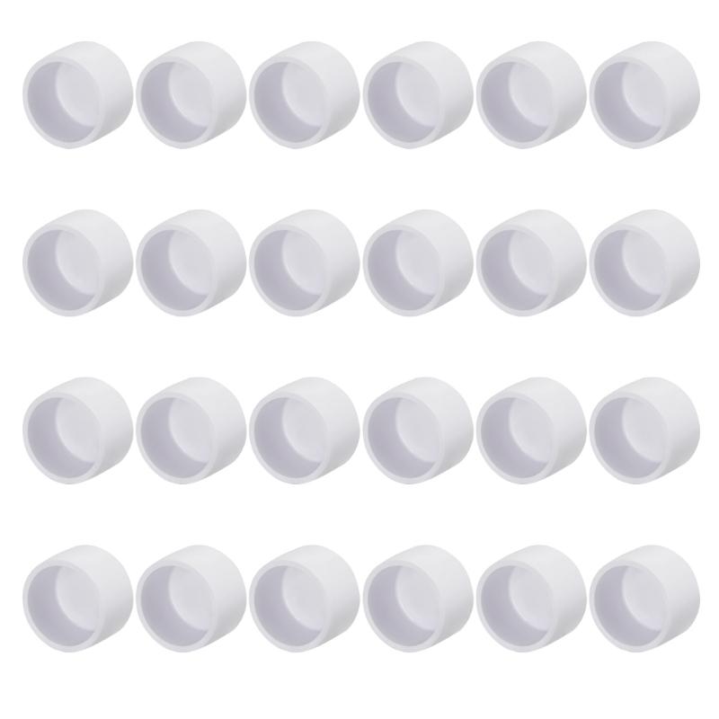 24Pcs Multipurpose SCH40 PVC End Caps for 3/4 Inch 1 Inch 1 1/4 Inch 2 Inch Pipes Sturdy Pipe Cover Accessories