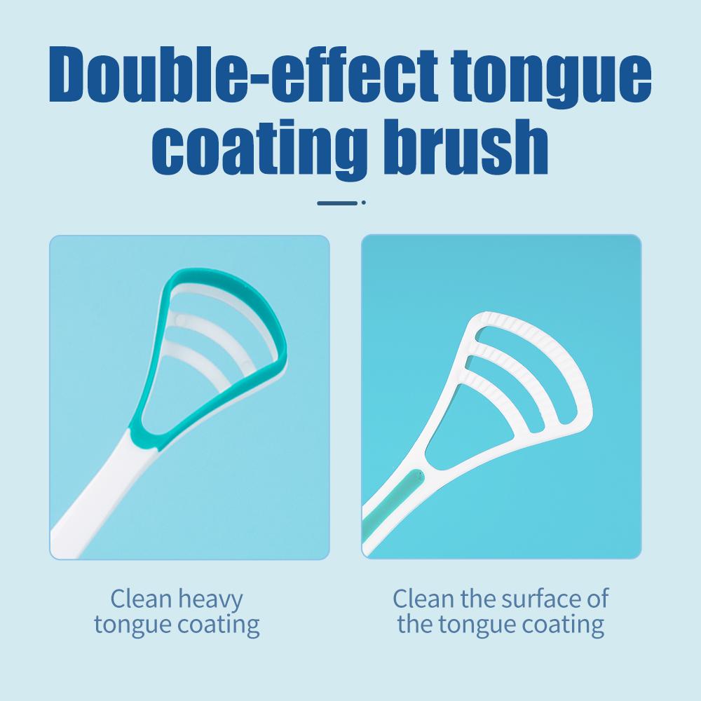 Detergente per spazzole raschietto per lingua a doppio lato di Y-Kelin, alito rinfrescante con manico antiscivolo (Confezione da 3 colori)