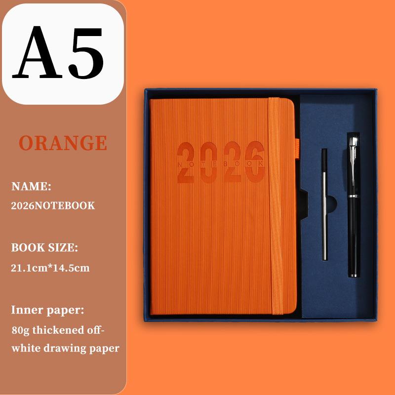 2026 Cross-Border English Diary with Band: Annual Calendar, Weekly Planner, 365-Day Efficiency Notebook