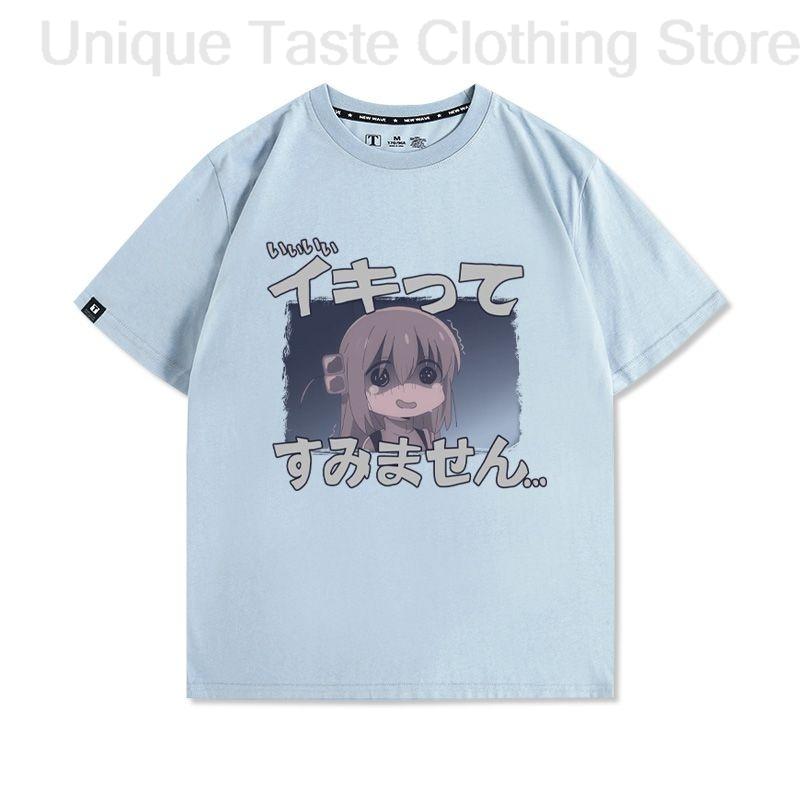 BOCCHI THE ROCK T Shirt Gotoh Hitori Cartoon Cute Print Tshirt Women Unisex Harajuku Fashion Summer Cotton Short Sleeve Tee Tops