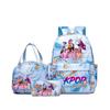Neuer K-Pop Hexenjäger Aufdruck Schüler Schultasche Rucksack Umhänge Federmäppchen Dreiteiliges Set