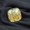 Lab-Created Opal Loose Gemstone 14.30 ct Multi-Color Square Cushion Boulder October Birthstone Gift