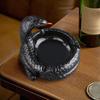 Snake Ashtray Resin End Table Ashtray Artistic Coiling Snake Ashtray Reptile Lover Gift for Year of The Snake Home Office Decor