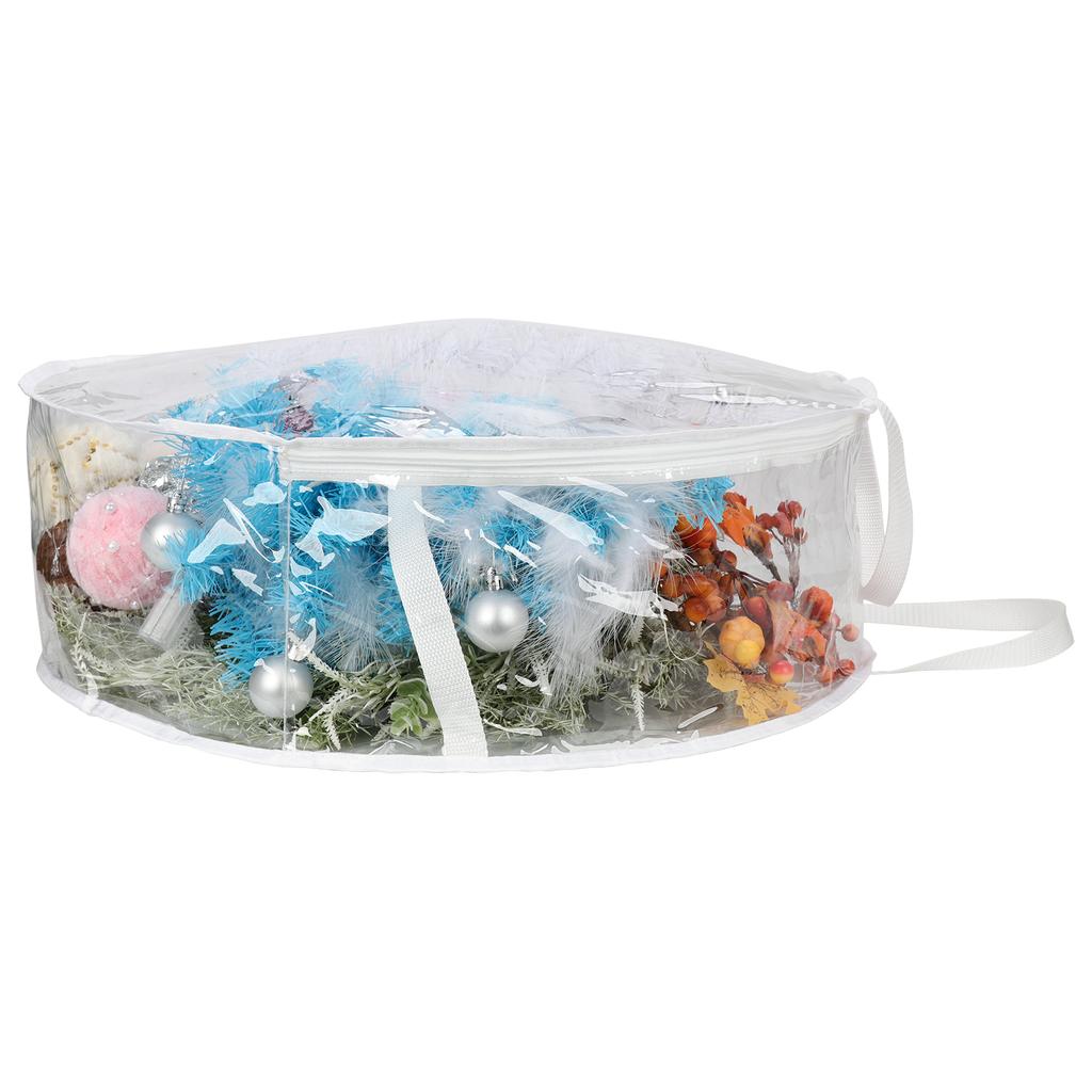 Holiday Wreath Storage Bag Water Proof PVC Transparent Bag for Home Decoration