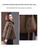 Women's Petite Slimming Down Coat: Fashionable Winter Short Jacket for Middle-aged Moms