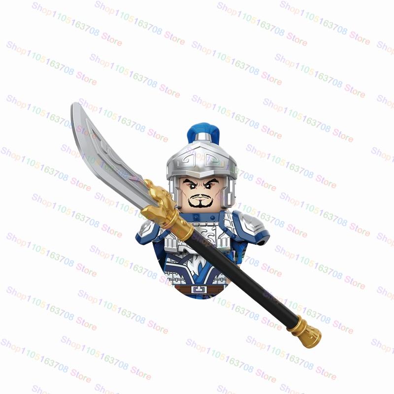 Anime Cartoon Three Kingdoms Cao Cao Sun Quan Liu Bei Characters Building Blocks Accessories Toys Children's Christmas Gift