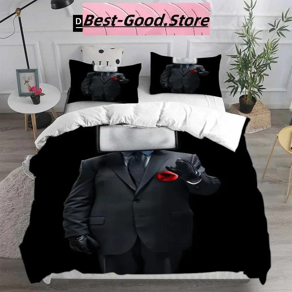 3D Fashion Game Skibidi Toilet Arale Bedding Set Print With Pillowcase Bed Duvet Cover Soft Single Double Queen Super King Size