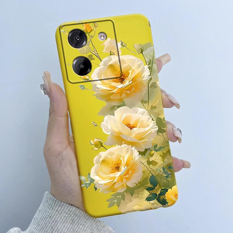 For Xiaomi Poco M7 Pro 5G Phone Case Fashion Flower Girl Design Soft Silicone TPU Back Housing for Poco M 7 Pro M7Pro 5g Covers