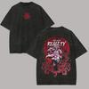 Camiseta Madara Uchiha Naruto Hombre Lavado Ácido Estampado Trasero Sabio Seis Caminos Gráfico Anime Algodón Streetwear Realidad Vintage Camiseta