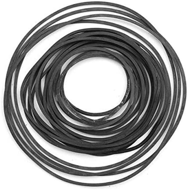 1.5mm Width Mix Cassette Tape Machine Belt Assorted Common Square Rubber Belt for Recorders DVD Drive Turntable