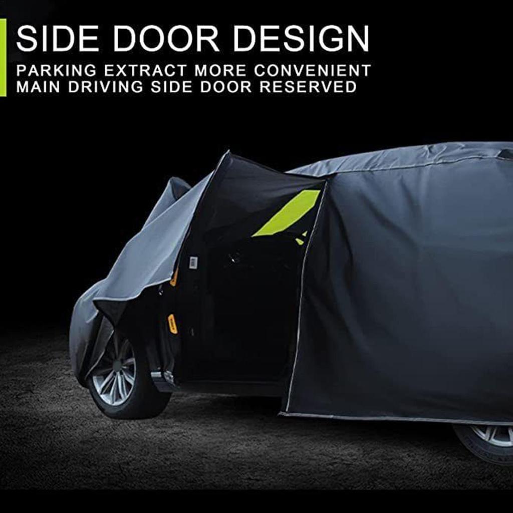 All Weather Waterproof Car Cover Heavy Duty Full Coverage Protection from Rain Sun Snow & Dust for Outdoor Parking & Long Term