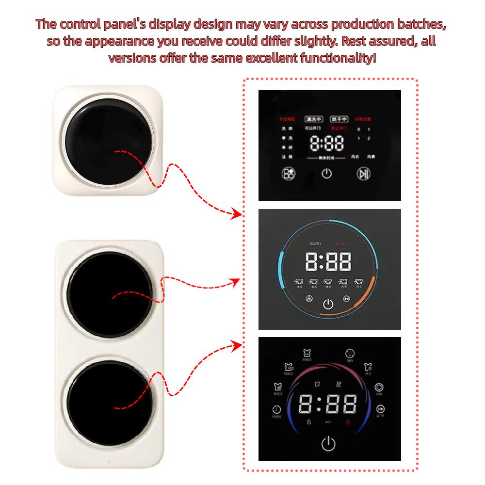 Jednokomorová/Dvoukomorová pračka, Domácí Malá Pračka na spodní prádlo, ponožky, Integrovaný typ pro praní a sušení, Nástěnná, Stolní