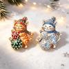 Enamel Rhinestone Brooch Dog Christmas Crystal Pins Fashion Xmas Jewelry  Party