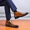 Luxury British Trend Mens Boots Luxury Genuine Leather Autumn Man Business Social Ankle Boots Shoes with Side Zip Size 46