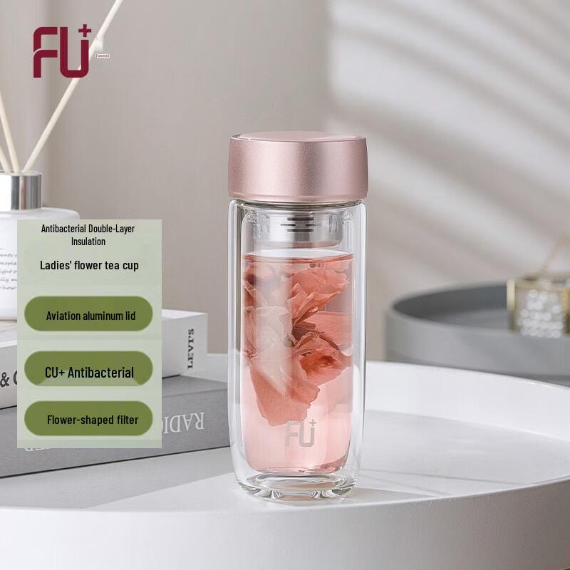 FUGUANG FU+ Natural Elegance Double-Layer Glass Cup