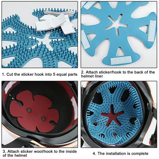 Cycling Helmet Pad Anti-slip Silicone Tooth Breathable Universal Outdoor Motorcycle Bike Padding Insert Cushion Liner Mat Helmet Accessories