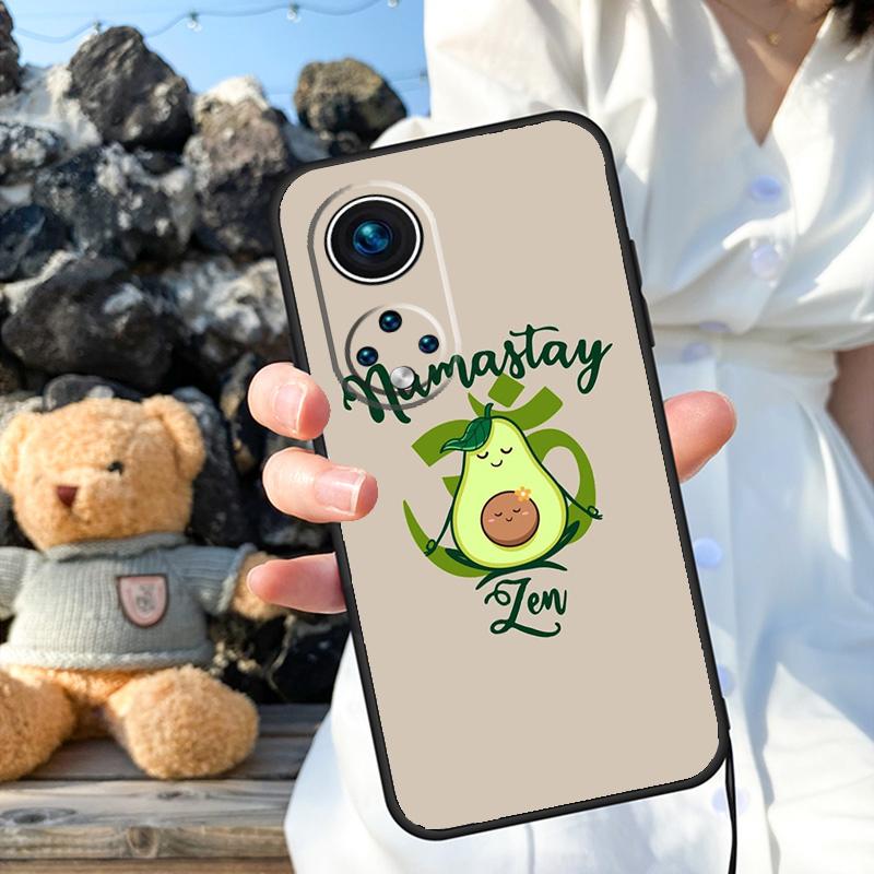 Avocado Yoga Funny Pattern Cover For Honor Magic 6 5 Lite Pro 50 70 90 Honor X8b X9b X6 X7 X8 X9 X6a X7a X9a X8a Case