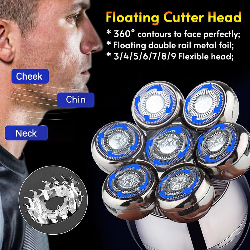 Xiaomi Replaceable 3D 4D 5D 6D 7D 8D 9D Floating Electric Shaver Head Spare Nose Trimmer Hair Clipper And Facial Cleaning Massage Head