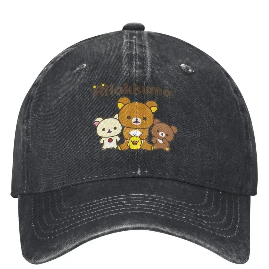 Rilakkuma Logo Casual Baseball Cap Spring Trucker Hat Wholesale Tennis Skate Hip Hop Hats UnisexTeens y2k Cool Baseball Caps