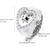 Jewelrywe Ring Watch Waterproof Business Fashion Quartz Sports Stainless Steel Flip-Up Cover Numeric Dial