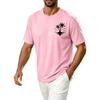 Men's Hawaiian Print Casual Crew Neck T Shirt Breathable Quick Dry Sports Short Sleeve Tee Lightweight Summer Shirt
