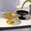 1Pcs Miniature Metal Fruit Snack Tray Dollhouse Cake And Pastry Tray/Dim Sum Dish Model Pretend Play Food Accessories Toy