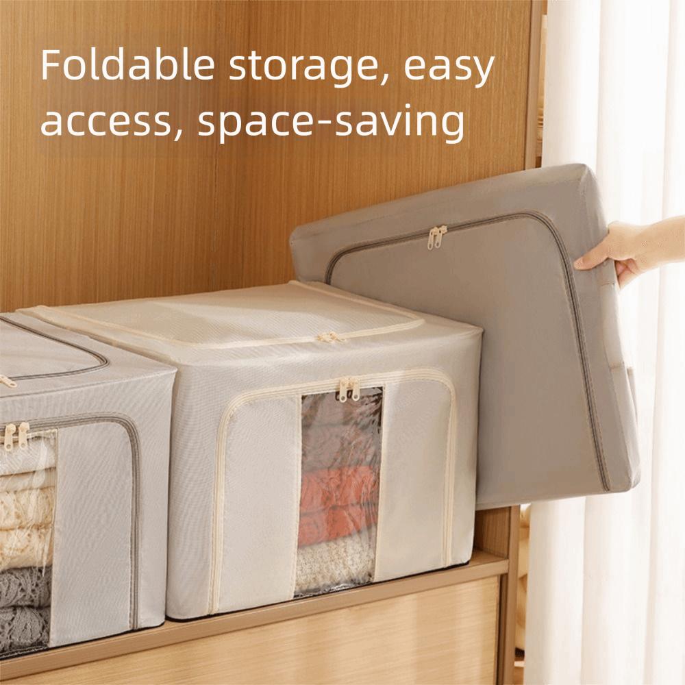 Large Capacity Closet Clothing Organizer Stackable Toy Storage Bins Fabric Storage Box  Wardrobe