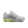 Nike Baskets Shox R4 Blanc Argent Métallisé Femme Volt AR3565-102
