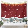 Cute Snowman Tapestry Kids Merry Christmas Wall Art for Bedroom Living Rooms Xmas Snowflake Wall Hanging Blanket Breathable