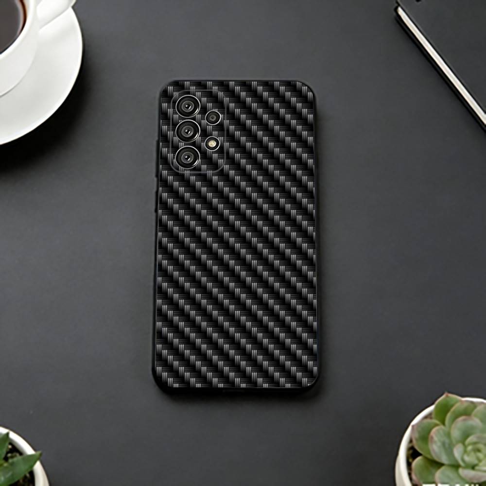 Car Carbon F-fibre Phone Case For Samsung S25,S24,S21,S22,S23,S30,Ultra,S20,Plus,Fe,Soft Silicone Black Cover