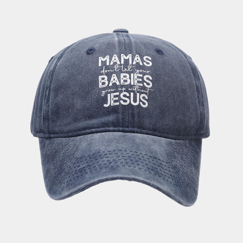 Washed old retro letter heat transfer soft top baseball cap men's personality trendy cap women's casual hat
