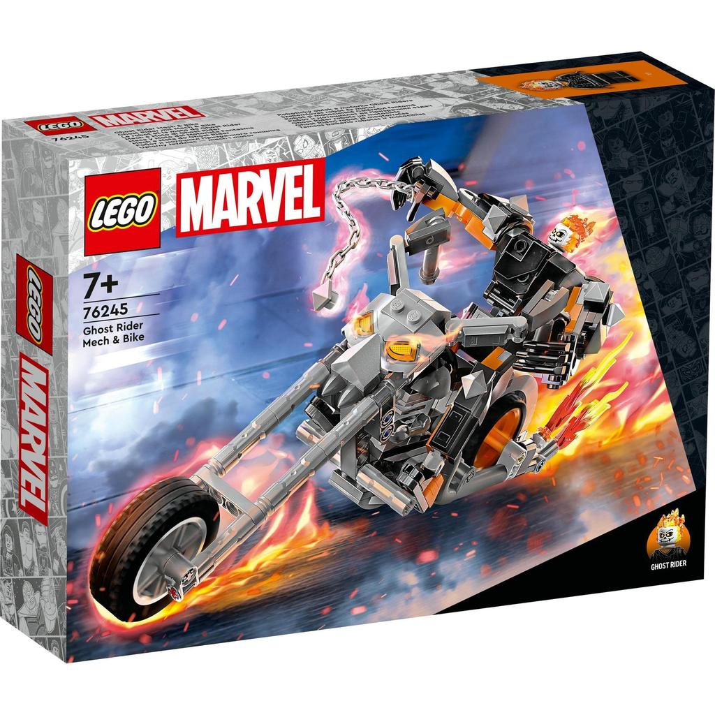 LEGO Super Heroes Marvel Ghost Rider Mech Suit & Bike 76245 Toy Blocks Gift American Comic Superhero Boys Ages 7 and Up