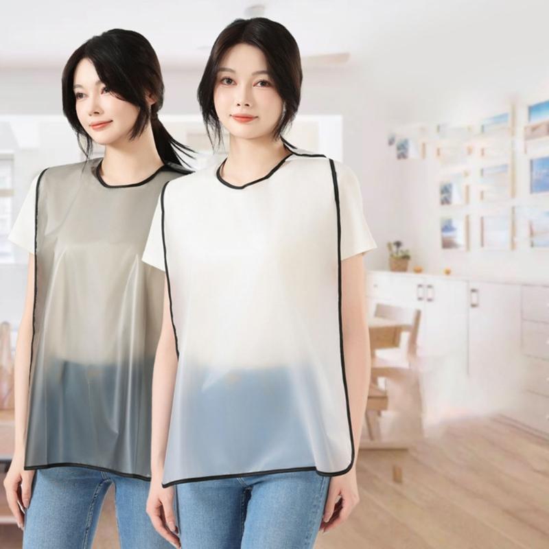 Waterproofing Adult Dining Bib Scarf for Elderly Comfortable Reusable Clothing Protector Fashionable