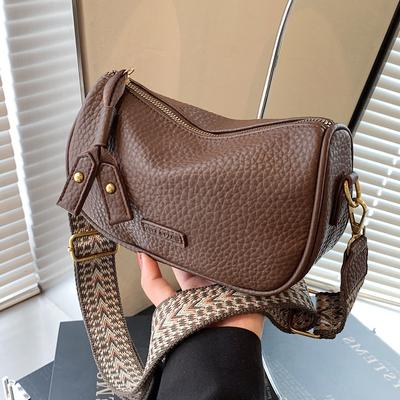 Premium Texture Fashionable Wide Shoulder Strap Casual Women'S Bag Trendy Foreign Style Large Capacity Shoulder Messenger Bag