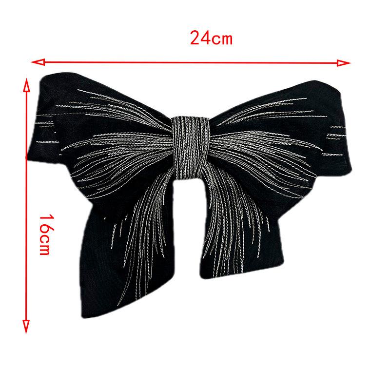 2023 Trendy Two-Tone Embroidered 3D Bow Lace Flower Patch for Women's Clothing