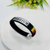 Stylish Country Flag Alloy Bracelet Football Fan Bracelet Country Flag Wristband Alloy Texture Perfect for Football Fan