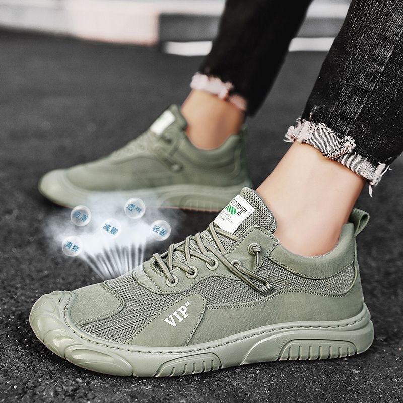 

Мужская обувь летняя сетчатая повседневная обувь для улицы с мягкой подошвой дышащая обувь для альпинизма на одной педали легкая и удобная спортивная обувь 44