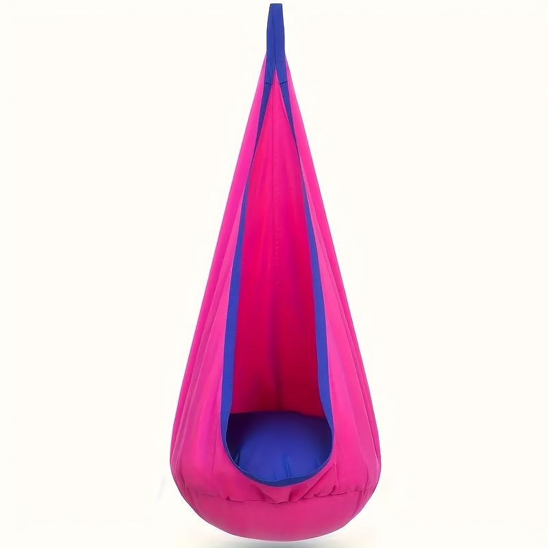 1pc Children's Hanging Chair Indoor and Outdoor Children's Swing with Air Cushion Nylon Pure Cotton Bag Swing, Hanging Chair Hammock Swing