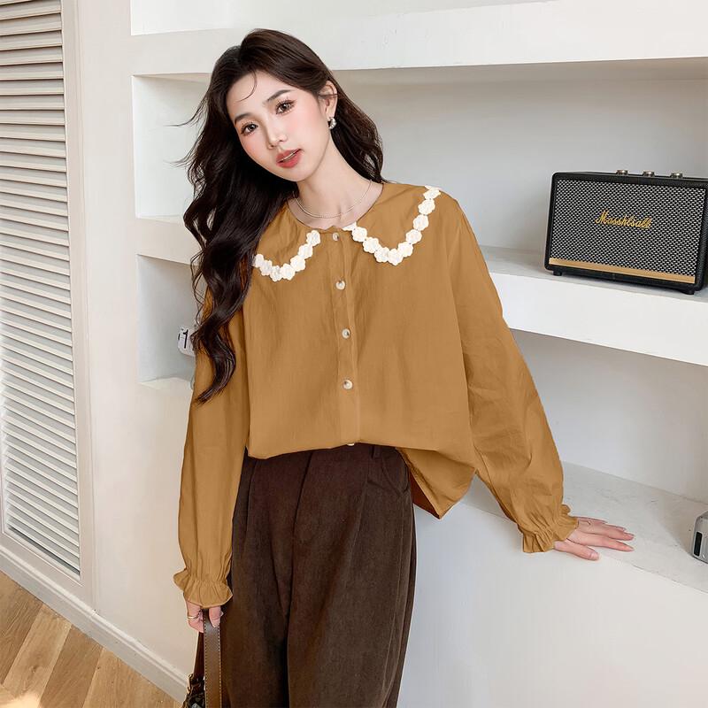 

MOKANA Women s Casual Long Sleeve Shirt M