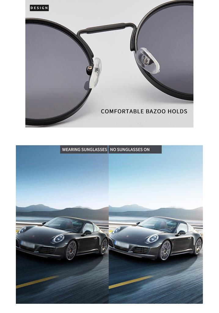 Retro Men Punk Style Sunglasses Colorful Round Metal Frame Women Fashion Sunglasses Uv400