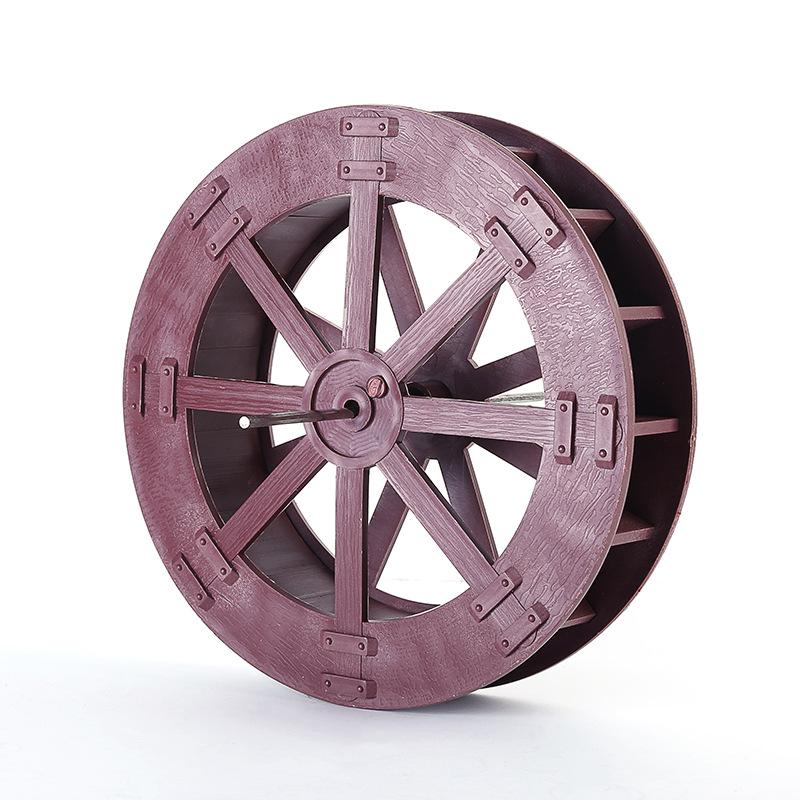 Rotatable Rockery Water Feature Fountain, 17-31CM Wide, with DIY Plastic Water Wheel