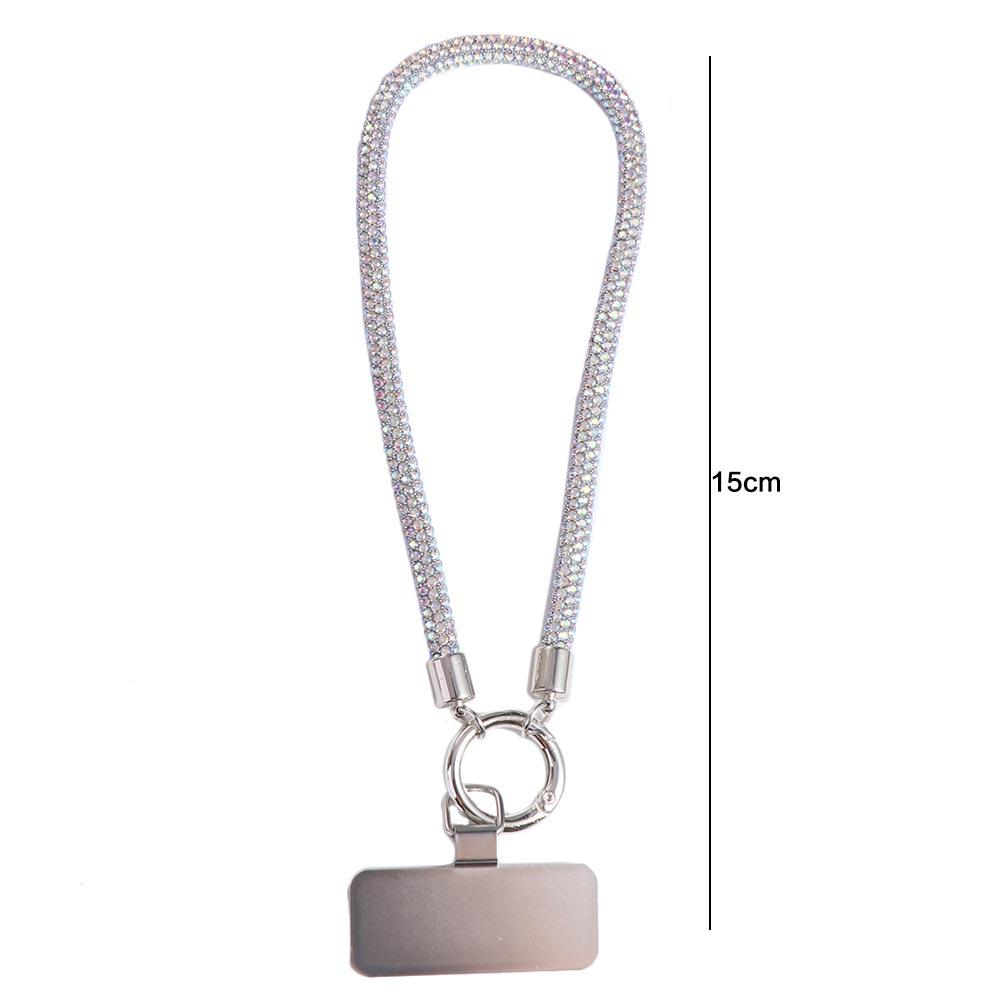 Handheld Glitter Rhinestone Phone Lanyard Hanging Cord Mobile Phone Chain  Women/Lady/Girl