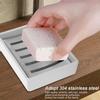 304 Stainless Steel Soap Case Holder Ceramic Soap Container for Bathroom Kitchen Use