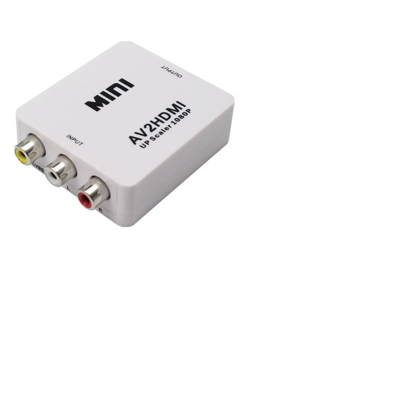 HDTV to AV Converter Box: White Series HDMI/VGA/AV Connector for Game Console to TV
