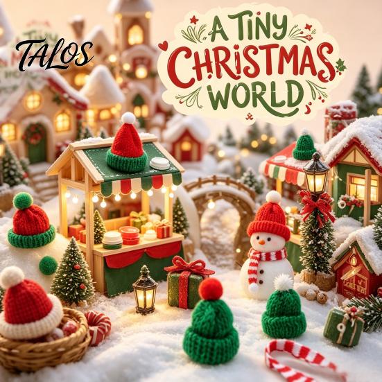 Decorative Bottle Toppers for Christmas 9 Pcs Mini Knit Hat And Scarf Set Advent Calendar, Handmade Tiny Santa Gift Kids Scarves Countdown Calendar