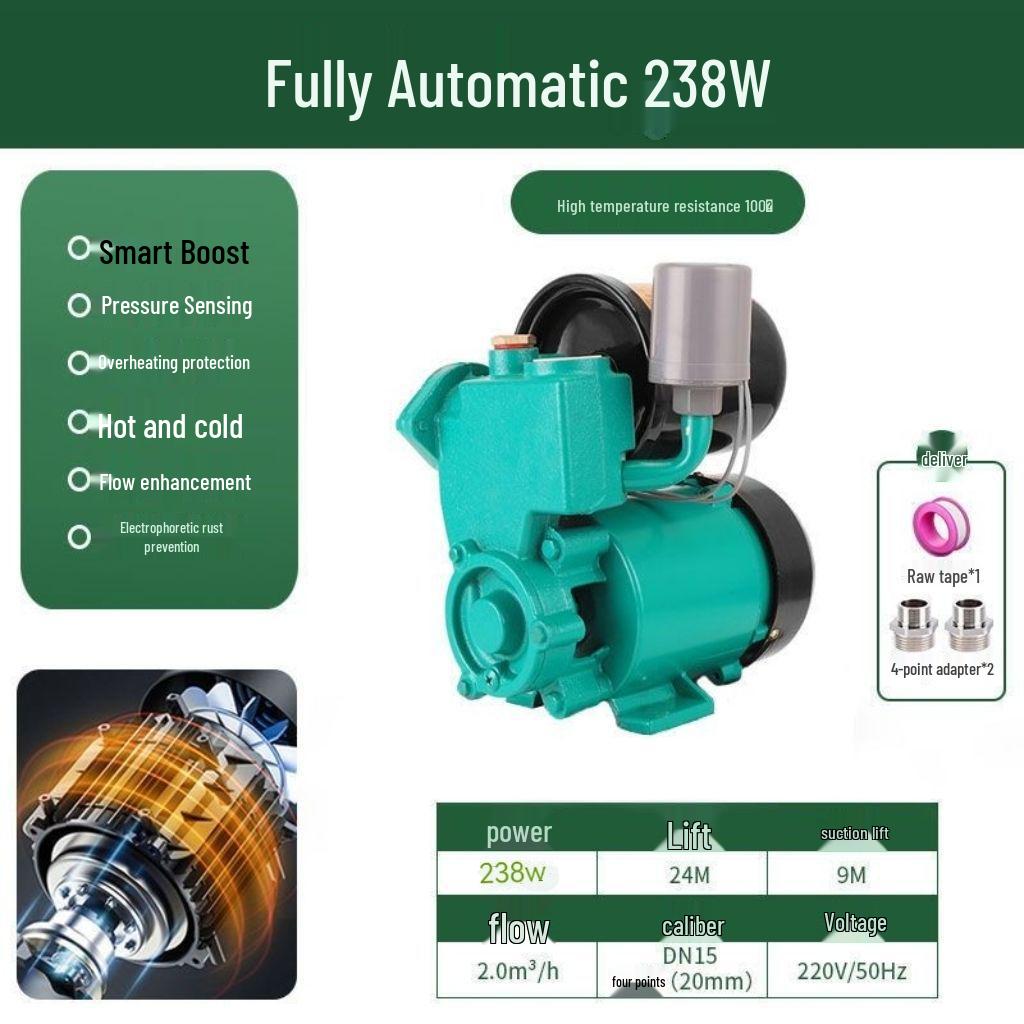 220V Automatic Self-Priming Water Pump for Household and Solar Water Systems
