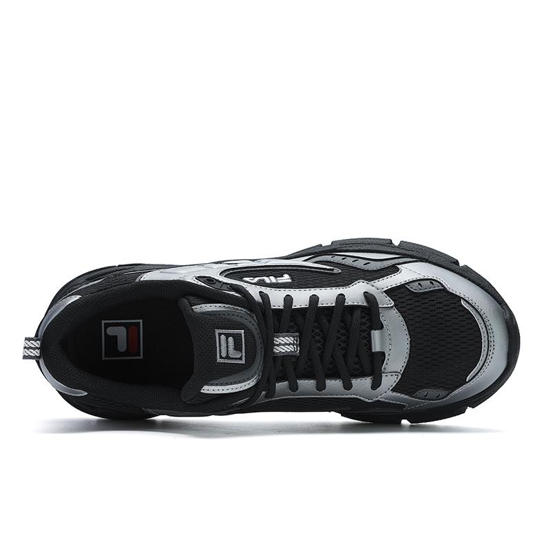 FILA Blade Casual Fashion Comfortable Personality Leisure Wear Men Sneaker Black Silver F12M512101FBK