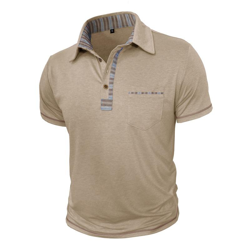Maglietta Polo Casual da Uomo Taglie Forti con Colletto Reversibile, Maniche Corte, Tasca, Bottoni