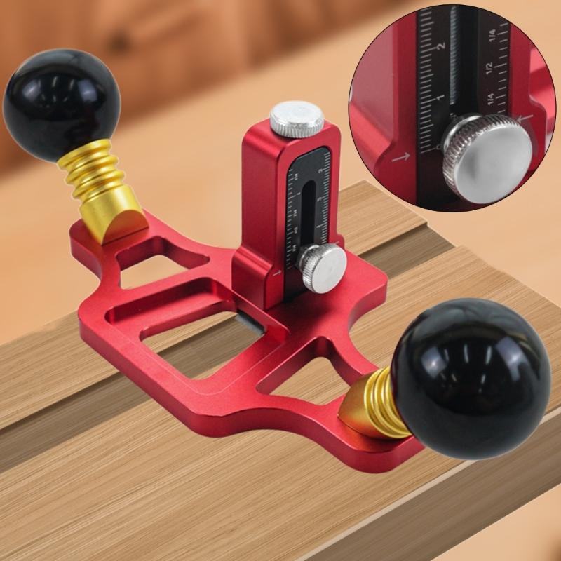 Router Plane Aluminum Handheld Woodworking Tool Line Shoulder Planing Cutting Depth Control Suitable for Joinery